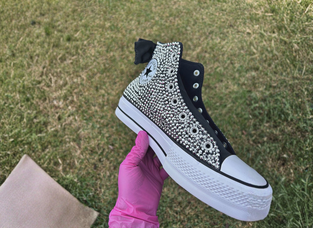 Customized Rhinestone/Bling High Top Converse
